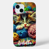 Schattigee kitten slapen onder een deken Case-Mate iPhone case (Achterkant)
