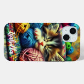 Schattigee kitten slapen onder een deken Case-Mate iPhone case (Achterkant (horizontaal))