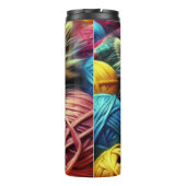 Schattigee kitten slapen onder een deken gepersona thermosbeker (Achterkant)