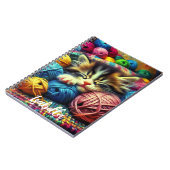 Schattigee kitten slapen onder een deken notitieboek (Linkerzijde)