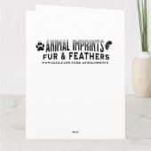 Schattigee kitten spelen in verjaardagsbogen groot kaart (Achterkant)