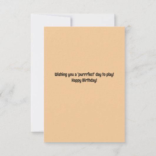 Schattigee Kitten Spelen Leuke Verjaardag Flat Kaa Bedankkaart (Achterkant)