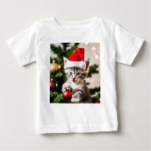 Schattigee kitten spelen met de kerstboomkat (Voorkant)