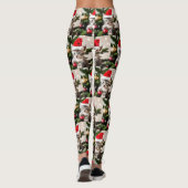 Schattigee kitten spelen met de kerstboomkat leggings (Achterkant)