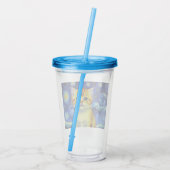 Schattigee kitten Sterrennacht Van Gogh Acryl Drinkbeker (Achterkant)