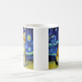 Schattigee kitten Sterrennacht Van Gogh Magische Mok (Center)