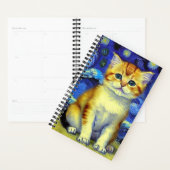 Schattigee kitten Sterrennacht Van Gogh Planner (Display)