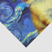 Schattigee kitten Sterrennacht Van Gogh Tissuepapier (Detail)