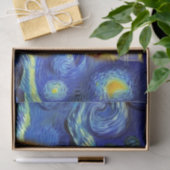 Schattigee kitten Sterrennacht Van Gogh Tissuepapier (Geschenk)