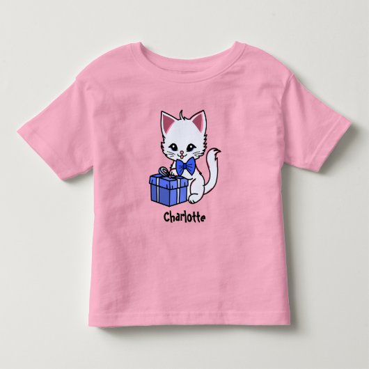 Schattigee kitten tekening met cadeau kinder shirts (Voorkant)
