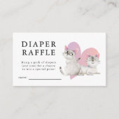 Schattigee Kitten Theme Twins Baby shower Luier Ra Informatiekaartje (Voorkant)