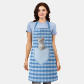 Schattigee kitten valse pocket illusie 3D blauw ch Schort (Gedragen)
