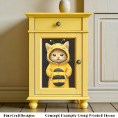 Schattigee kitten verkleed als een hommel bij AK4F Tissuepapier