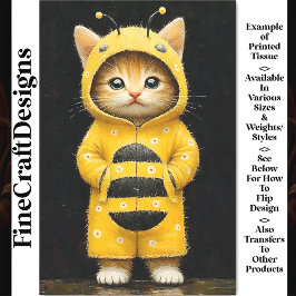 Schattigee kitten verkleed als een hommel bij AK4F Tissuepapier