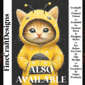 Schattigee kitten verkleed als een hommel bij AK4F Tissuepapier