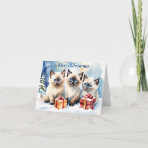 Schattigee Kitten Xmas Kaart