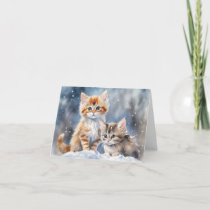 Schattigee Kitten Xmas Kaart
