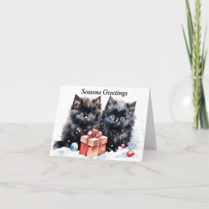 Schattigee Kitten Xmas Kaart