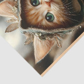 Schattigee kittenkat in een mantel in Bossen BT8 o Tissuepapier (Detail)