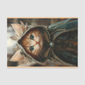 Schattigee kittenkat in een mantel in Bossen BT8 o Tissuepapier (Voorkant)