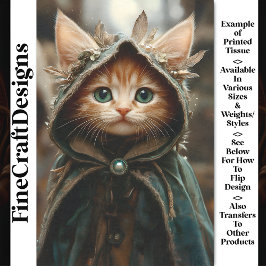 Schattigee kittenkat in een mantel in Bossen BT8 o Tissuepapier