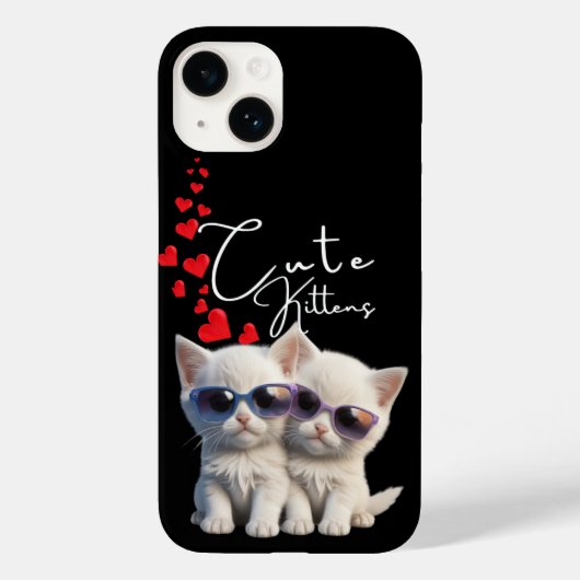 Schattigee Kittens en harten stromen Case-Mate iPhone Case (Achterkant)