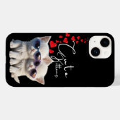 Schattigee Kittens en harten stromen Case-Mate iPhone Case (Achterkant (horizontaal))