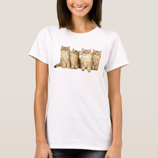 Schattigee kittens familie t-shirt (Voorkant)