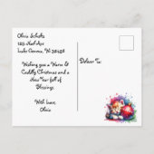 Schattigee Kittens in de kerstboom Feestdagenkaart (Achterkant)