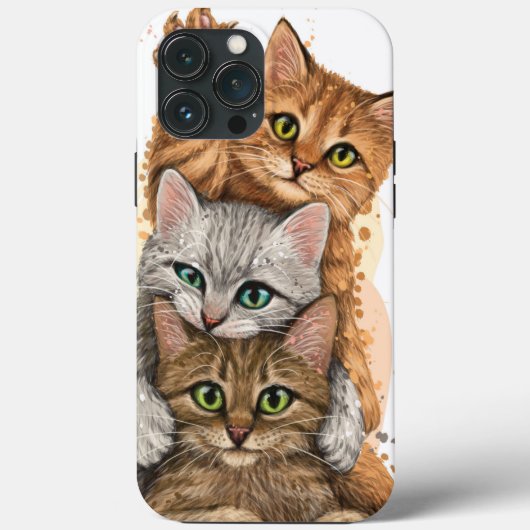 Schattigee Kittens iPhone Case | Schattige Cat Lov (Achterkant)