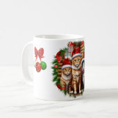 Schattigee kittens Kerst Mok (Voorkant links)