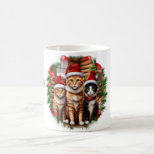 Schattigee kittens Kerst Mok (Center)