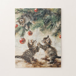 Schattigee Kittens kerstboom Legpuzzel
