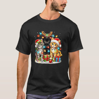 Schattigee Kittens Kerstkatten Cheer Sinterklaas P T-shirt