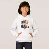 Schattigee Kittens Meows Design Hoodies. (Voorkant volledig)