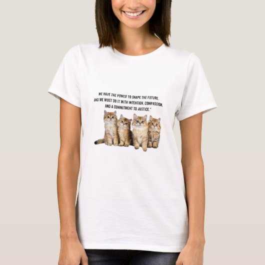 Schattigee kittens met Kamala gezegden T-shirt (Voorkant)
