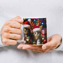 Schattigee kittens met Sinterklaas en rendieren pe Koffiemok