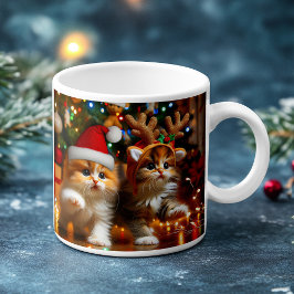 Schattigee kittens met Sinterklaas en rendieren pe Koffiemok