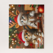 Schattigee kittens met Sinterklaas en rendieren pe Legpuzzel (Verticaal)