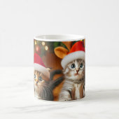 Schattigee kittens met Sinterklaas en rendieren pe Magische Mok (Center)