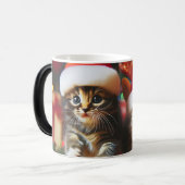 Schattigee kittens met Sinterklaas en rendieren pe Magische Mok (Voorkant links)