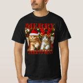 Schattigee kittens met Sinterklaas en rendieren pe T-shirt (Voorkant)