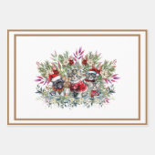 Schattigee Kittens, Muizen & Puppies Bloemen Kerst Inpakpapier Vel (Voorkant 3)