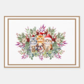 Schattigee Kittens, Muizen & Puppies Bloemen Kerst Inpakpapier Vel (Voorkant 2)