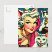 Schattigee Kittens Pin-up Briefkaart (Voorkant / Achterkant)