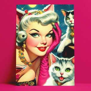 Schattigee Kittens Pin-up Briefkaart