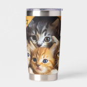 Schattigee Kittens Purrfect Bliss Geïsoleerde Drinkbeker (Links)