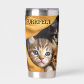 Schattigee Kittens Purrfect Bliss Geïsoleerde Drinkbeker (Voorkant)
