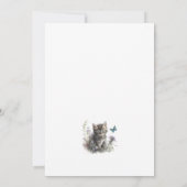 Schattigee Kittens Wildflowers Custom 5e verjaarda Kaart (Achterkant)