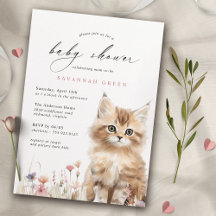 Schattigee Kitty Cat | Airy Floral Spring Baby sho